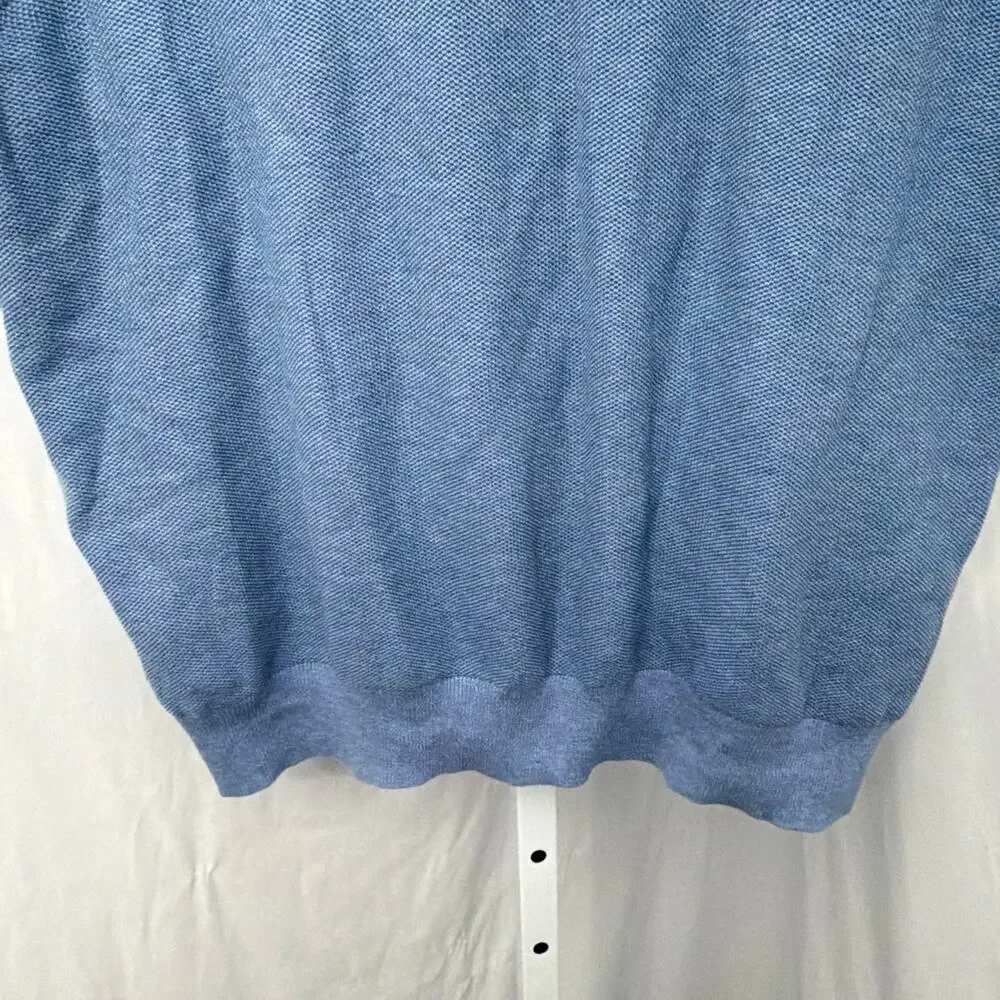 Polo Ralph Lauren Mens Vest XL Blue Pima Cotton V Neck